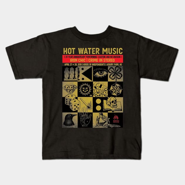 Hot water music Kids T-Shirt by ProjectDogStudio